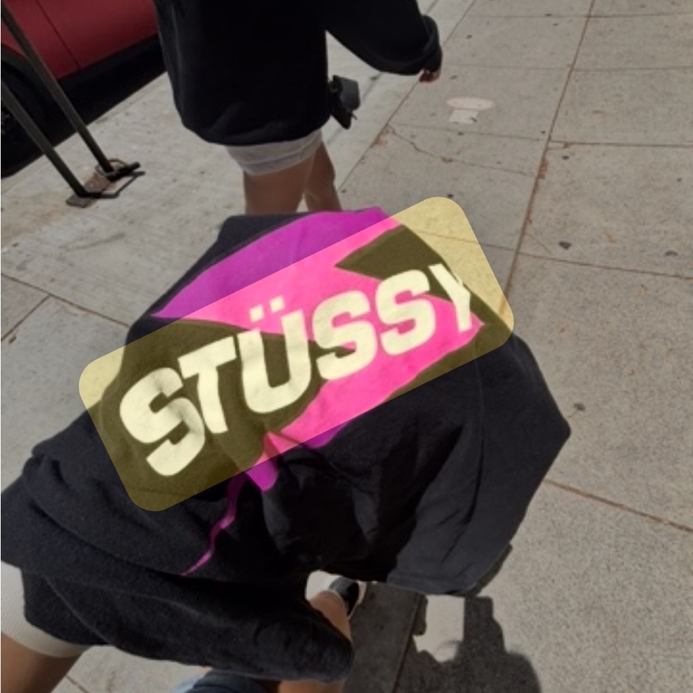 Stussy Black and Pink Men's Shirt